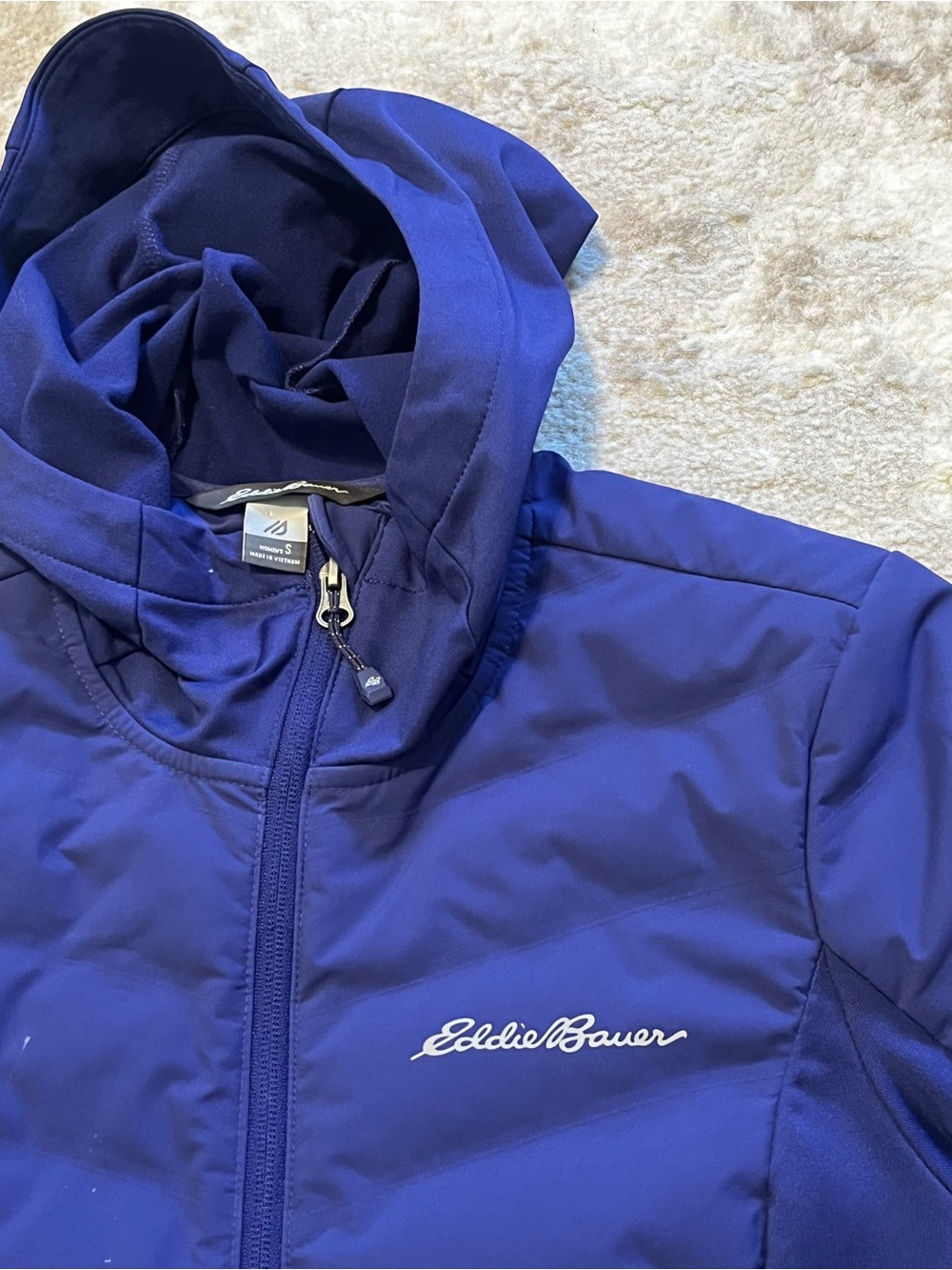 Eddie Bauer Womens Small First Ascent Purple Hybrid Softshell Hooded Jacket S